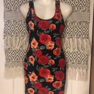Floral dress w low cut back